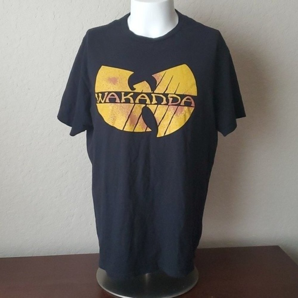 Marvel Wakanda x Wu-Tang logo tshirt